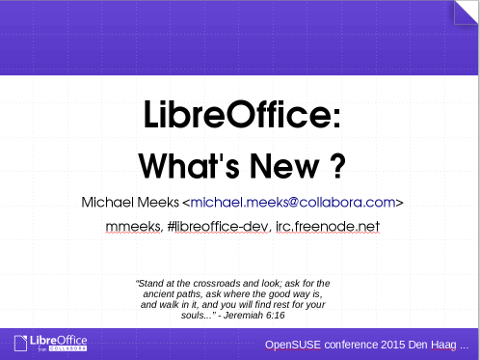 What's new in LibreOffice recently.