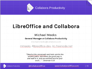Hybrid PDF Collabora and LibreOffice keynote slides