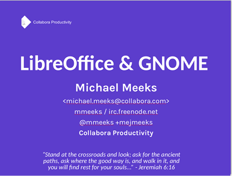 LibreOffice and GNOME slideware - hybrid PDF