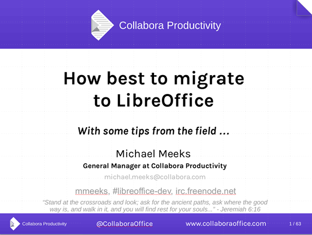 LibreOffice Migration talk from DINAcon as Hybrid PDF