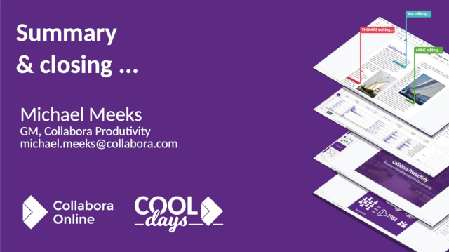 COOL days Technical day wrap-up (Hybrid PDF)